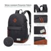 Mochila universitaria resistente al agua para portátil