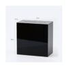 UNIQOOO Caja de tarjetas de boda de acrílico negro con_3