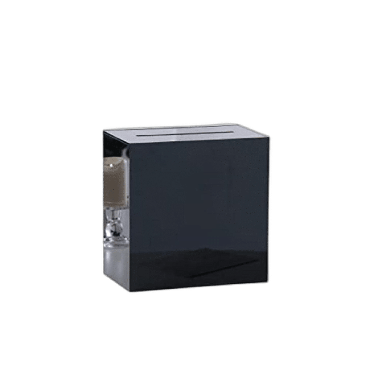 UNIQOOO Caja de tarjetas de boda de acrílico negro con
