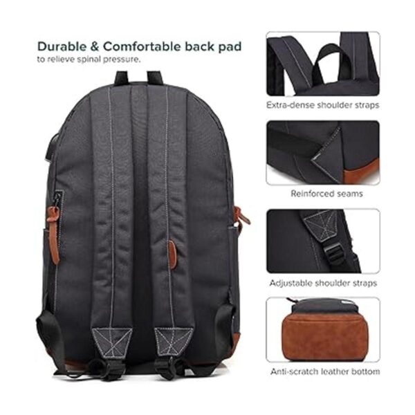Mochila universitaria resistente al agua para portátil