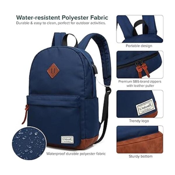 Mochila universitaria resistente al agua para laptop con_4