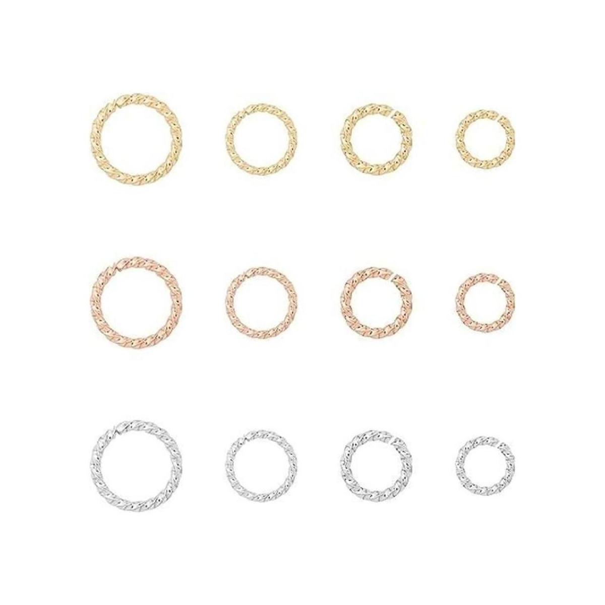 Unicraftale Anillos de 3 colores 4 tamaños de acero