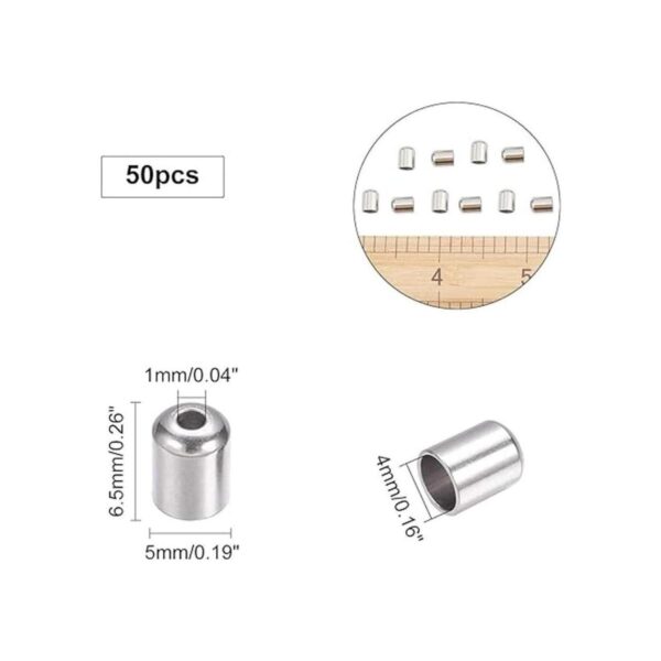 Unicraftale 50 tapas de 0.157 in de acero inoxidable