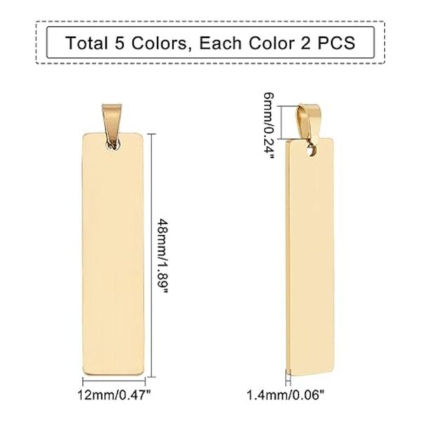 UNICRAFTALE 10 piezas de 5 colores chapados al vacío en