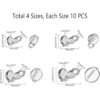 UNICRAFTALE 4 Sizes 8mm10mm12mm14mm Clipon Earring