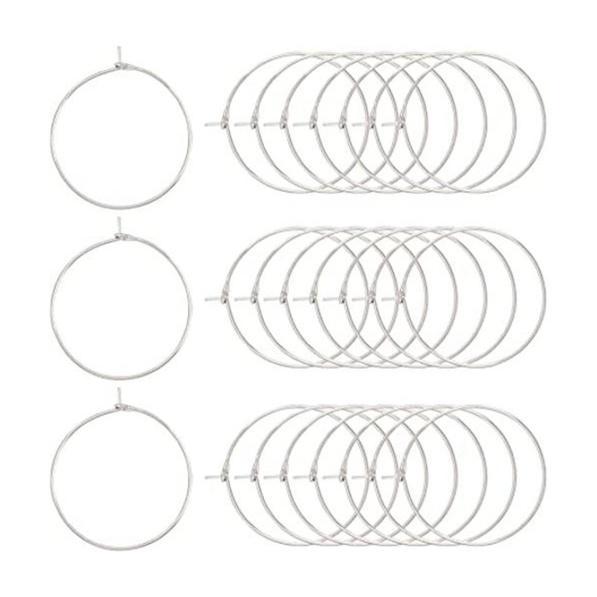 UNICRAFTALE 200pcs 0.984 in 316 acero inoxidable vidrio