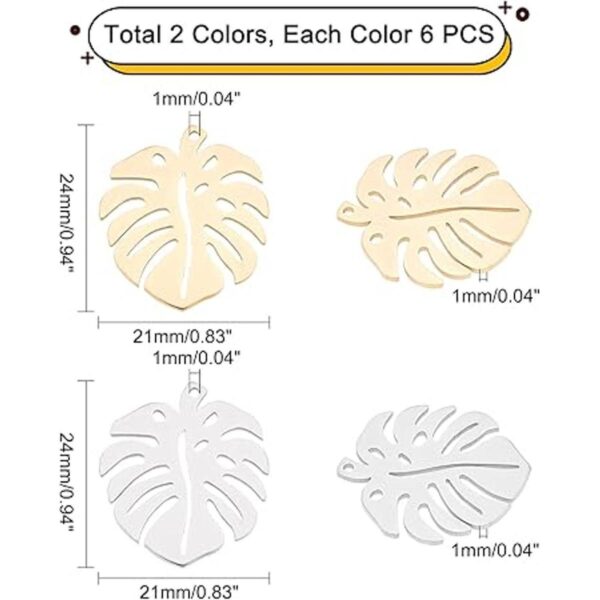 UNICRAFTALE Acerca de 12 piezas de 2 colores Monstera