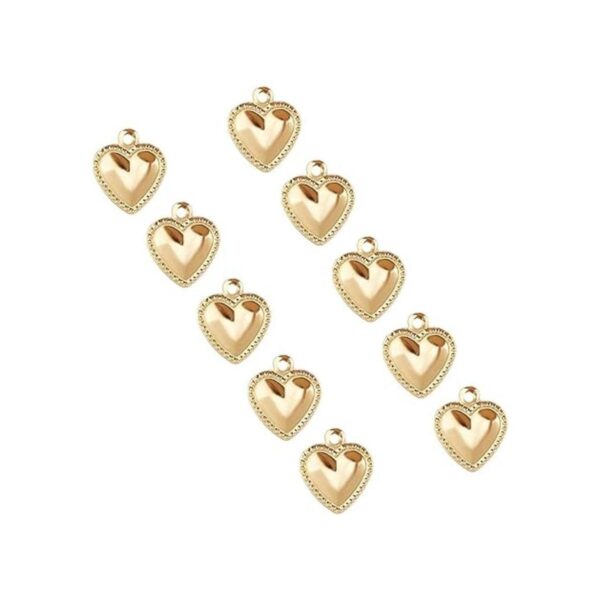 UNICRAFTALE Aproximadamente 100 dijes de corazón hinchado