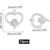 UNICRAFTALE 12 piezas de corazón con colgante de huella de