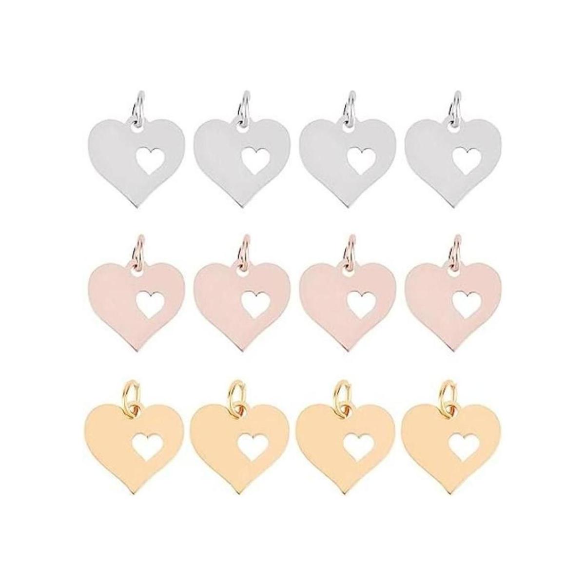 UNICRAFTALE 18 piezas de 3 colores corazón con corazón