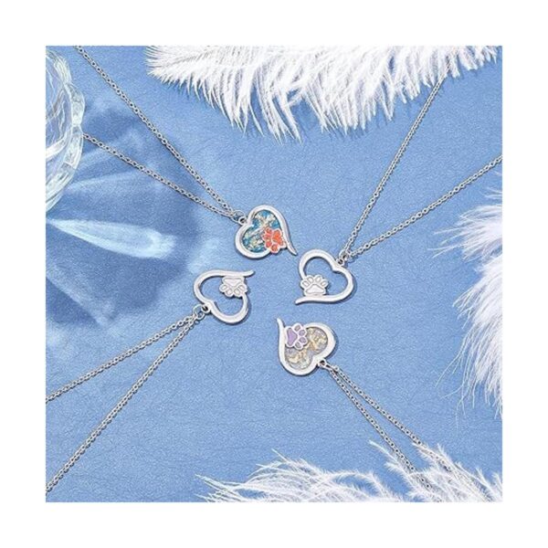 UNICRAFTALE 12 piezas de corazón con colgante de huella de