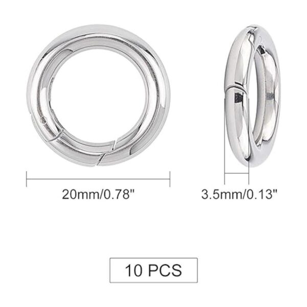 Unicraftale 10 anillos de acero inoxidable para puerta de