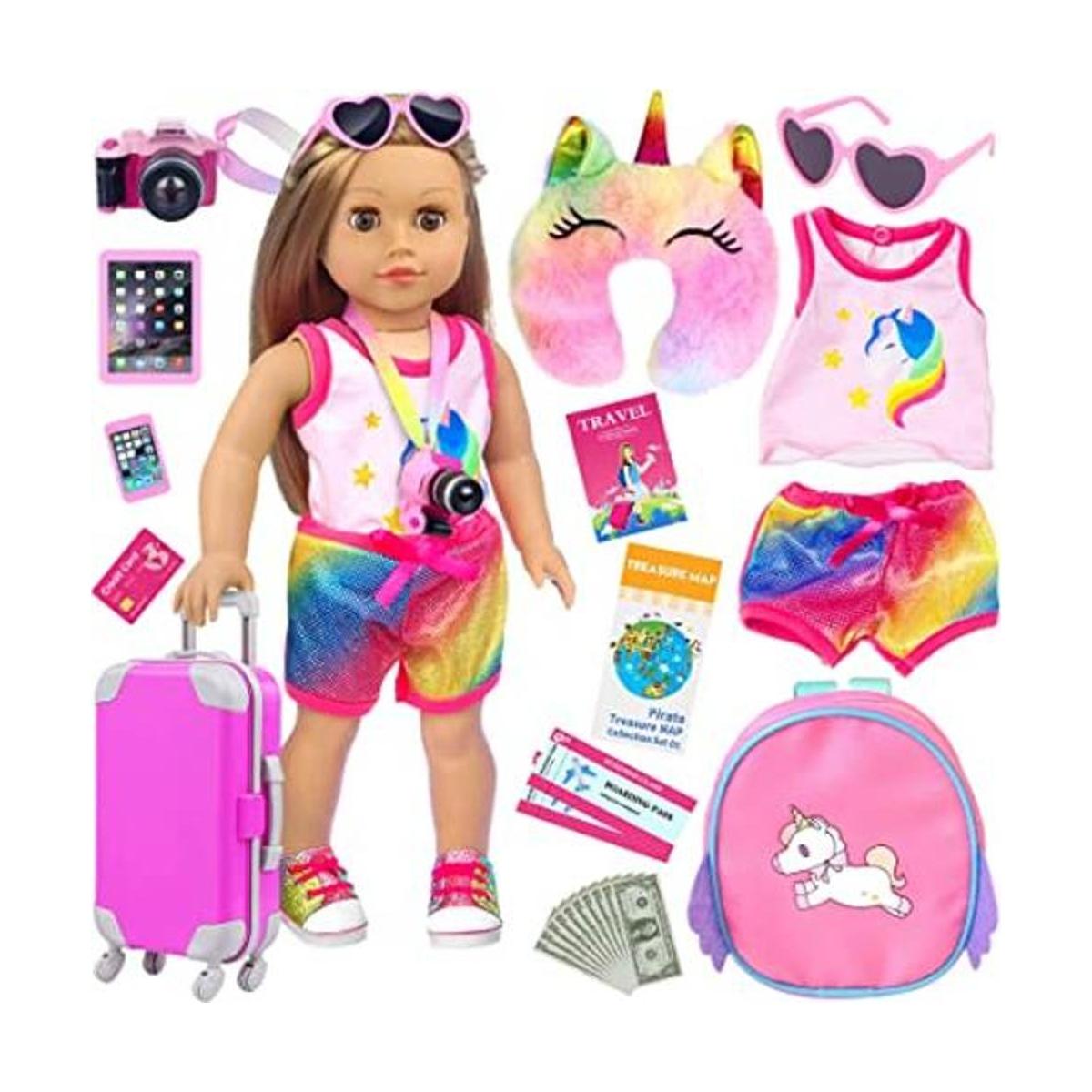 UNICORN ELEMENT Juego de 23 piezas de accesorios de muñeca