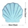 UNIBATH Alfombra de baño con diseño de concha de mar para