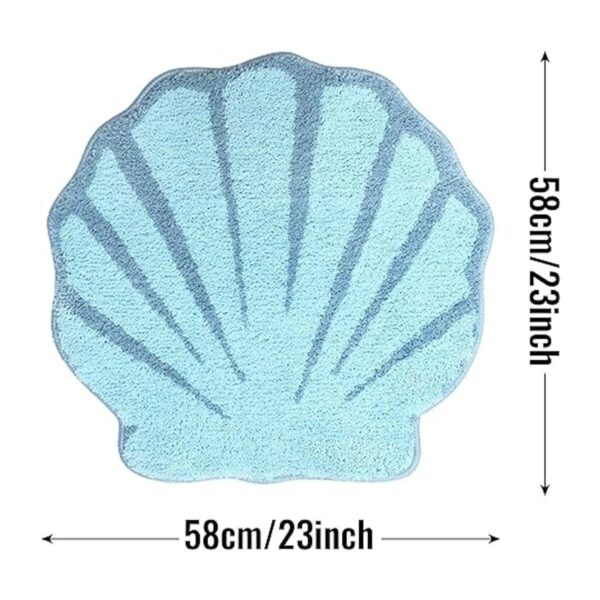 UNIBATH Alfombra de baño con diseño de concha de mar para