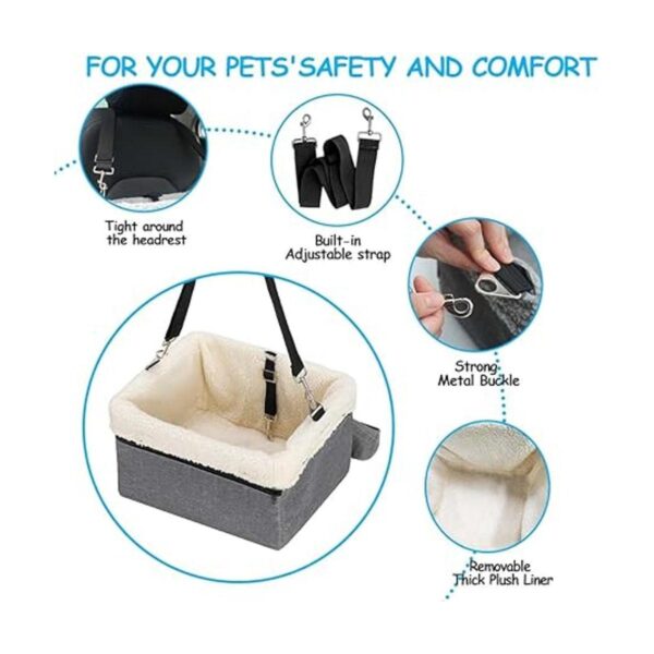 UNICITII Asiento de coche para perros pequeños asiento