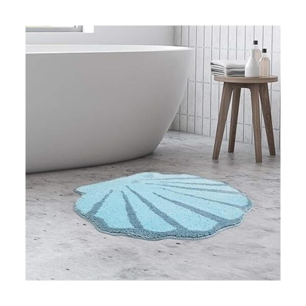 UNIBATH Alfombra de baño con diseño de concha de mar para