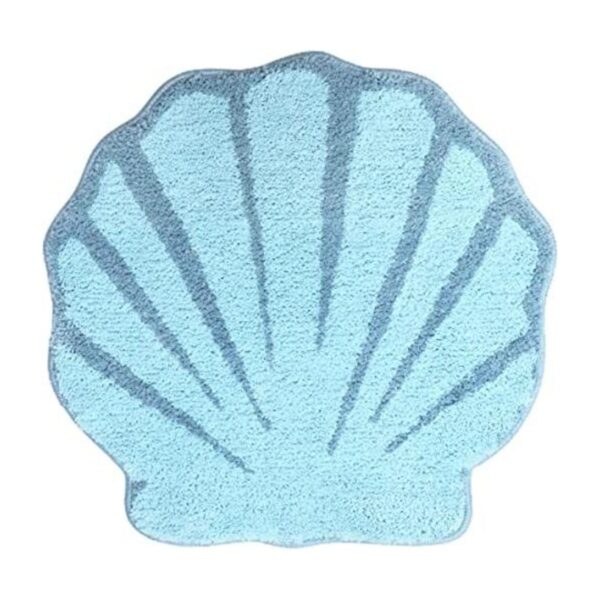 UNIBATH Alfombra de baño con diseño de concha de mar para