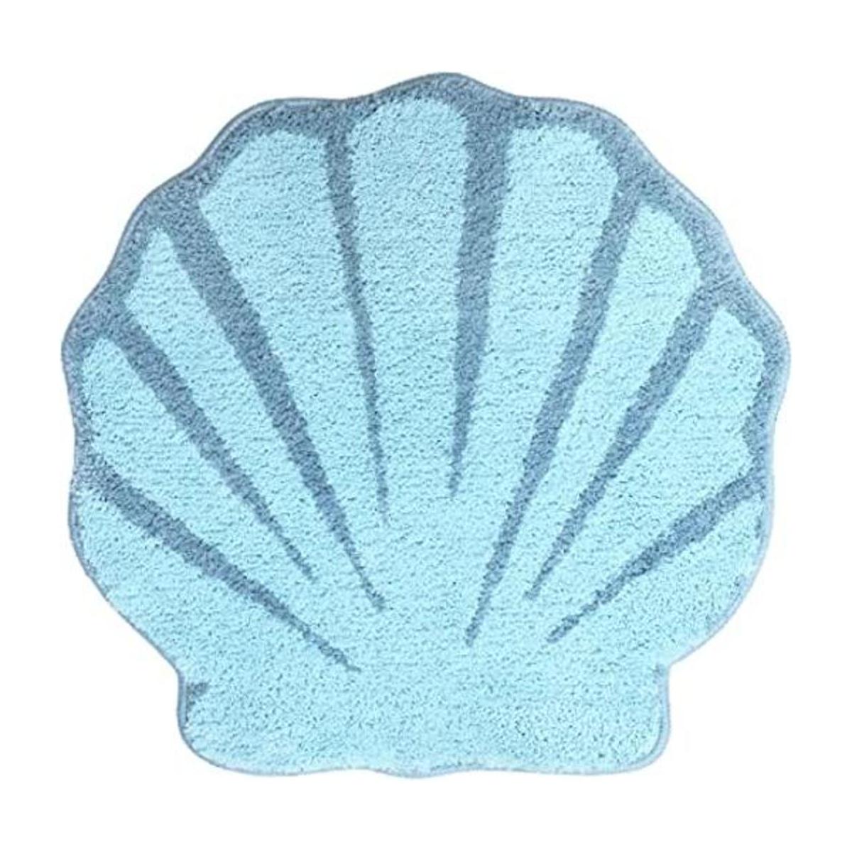 UNIBATH Alfombra de baño con diseño de concha de mar para