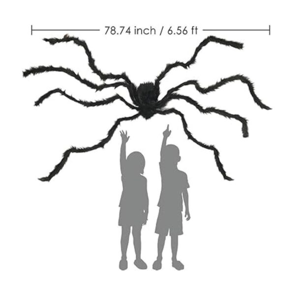Juego de 2 decoraciones gigantes de araña de Halloween de