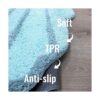 UNIBATH Alfombra de baño con diseño de concha de mar para
