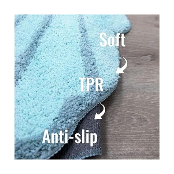 UNIBATH Alfombra de baño con diseño de concha de mar para