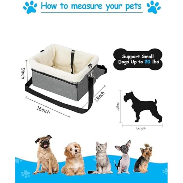 UNICITII Asiento de coche para perros pequeños asiento