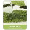 UNIBATH Alfombras de baño verdes con bonitas hojas para_5