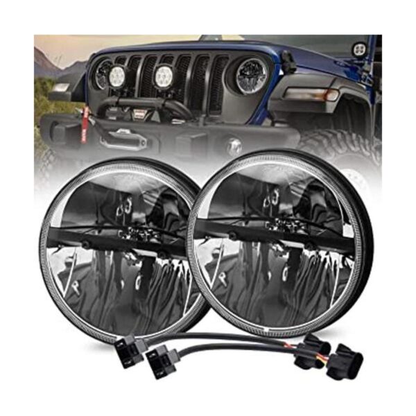 Faro LED de 7 pulgadas aprobado por DOT faros delanteros_1