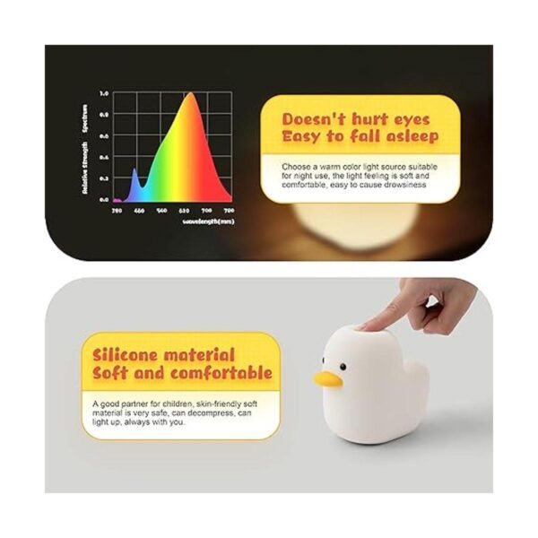 UNEEDE Lámpara de noche LED con forma de pato con sensor_2
