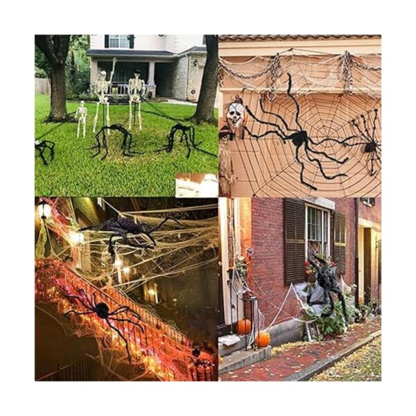Juego de 2 decoraciones gigantes de araña de Halloween de