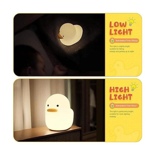 UNEEDE Lámpara de noche LED con forma de pato con sensor_4
