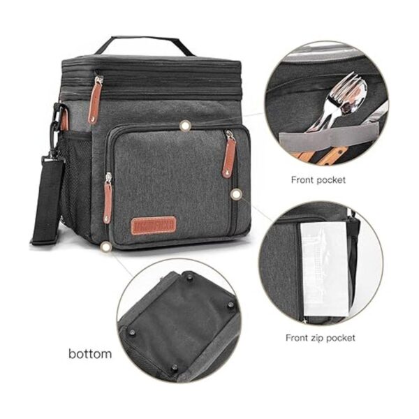 Lonchera para hombre con doble compartimento con_2