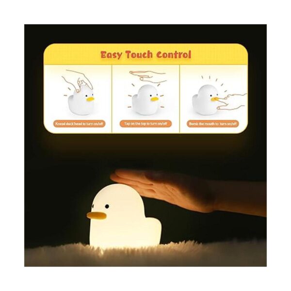 UNEEDE Lámpara de noche LED con forma de pato con sensor_3