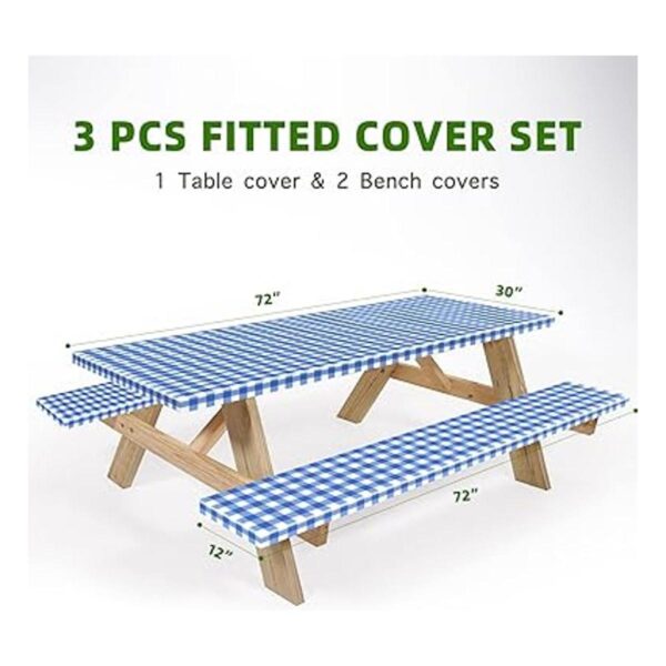 Funda de mesa de picnic con fundas de banco ropa de mesa
