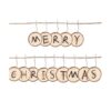 Rebanadas de madera natural para adornos de Navidad 25