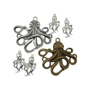 Colgante de pulpo Steampunk DIY Estilo victoriano_1