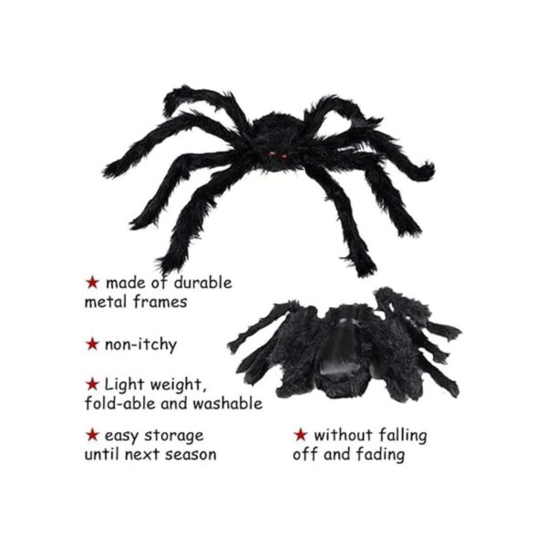 Decoración de araña peluda de Halloween 4 piezas de_4