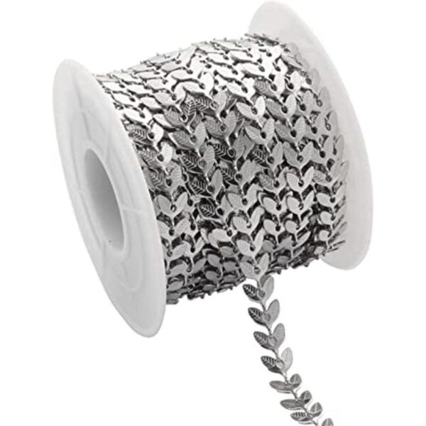 UMAOKANG Cadena de eslabones de acero inoxidable de plata