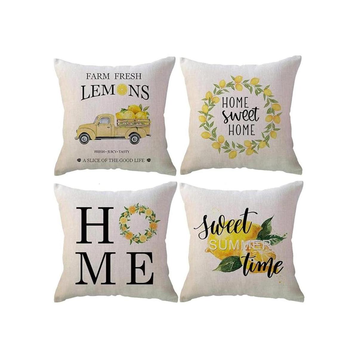 Farm Fresh Juego de 4 fundas de almohada decorativas de