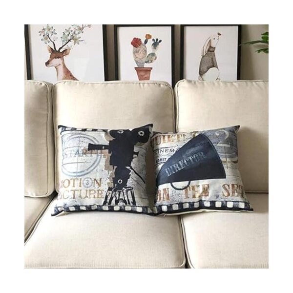 Juego de 6 fundas de almohada de cine vintage con diseño