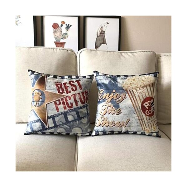 Juego de 6 fundas de almohada de cine vintage con diseño