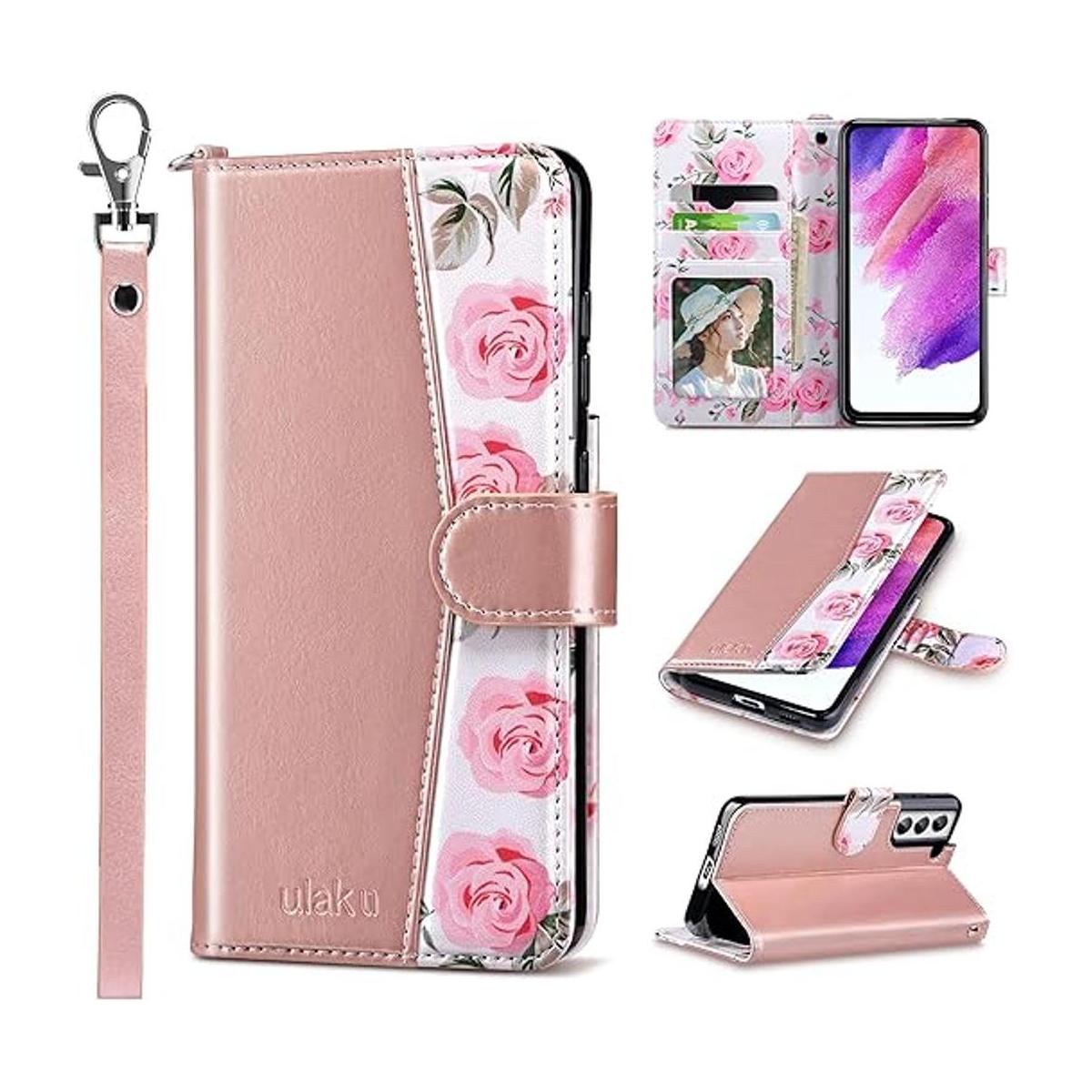 ULAK Funda compatible con Galaxy S21 FE 5G funda con tapa