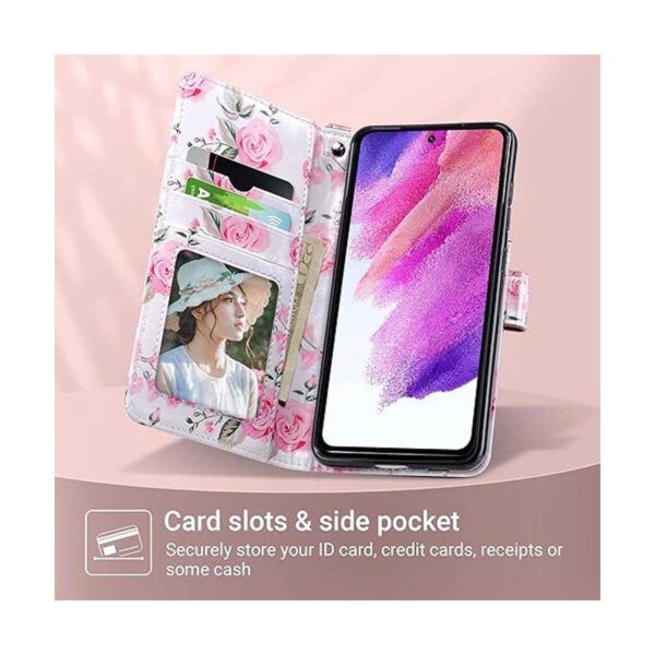ULAK Funda compatible con Galaxy S21 FE 5G funda con tapa_3