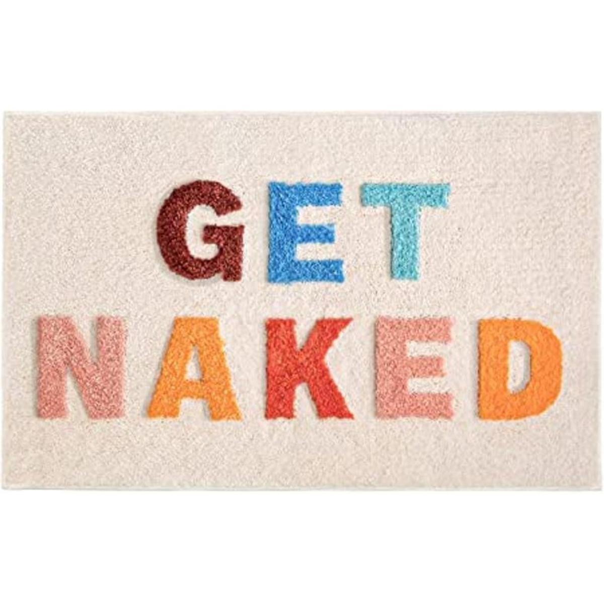 UIOIU Get Naked Alfombrilla de baño bonita alfombra de
