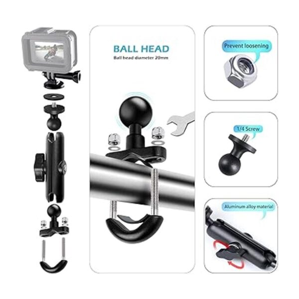 UIRWOU Soporte de motocicleta de 360 para GoPro_4