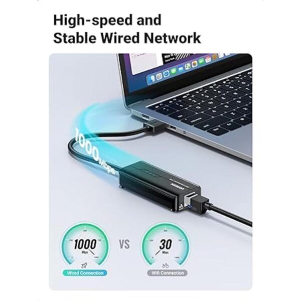 UGREEN Adaptador Ethernet USB 3.0 Hub 10 100 1000 Gigabit_3