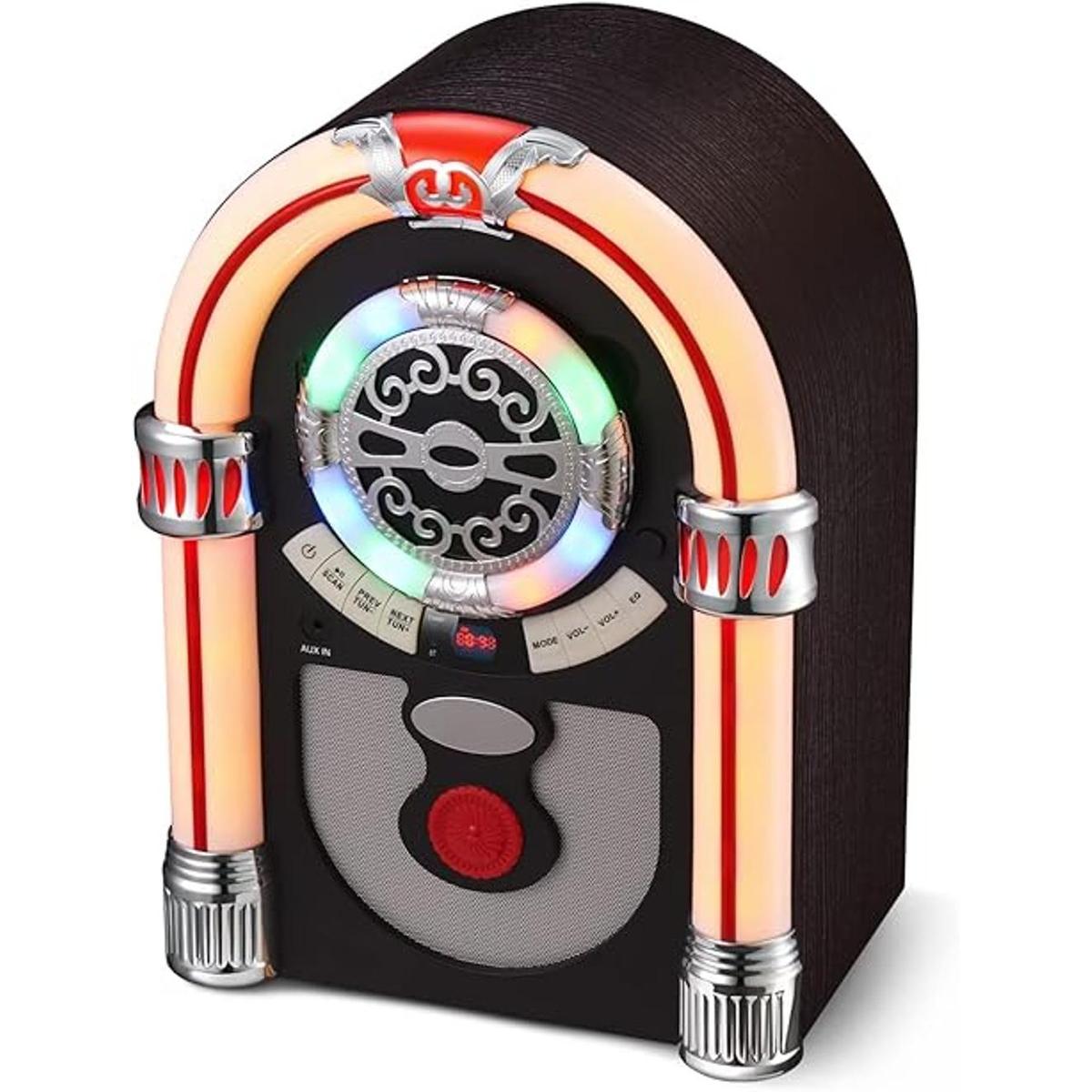 UEME Jukebox retro de mesa con Bluetooth radio FM puerto