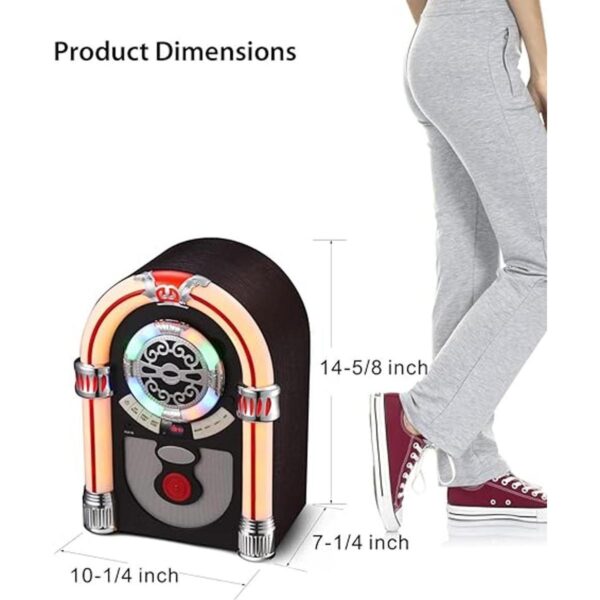 UEME Jukebox retro de mesa con Bluetooth radio FM puerto_2