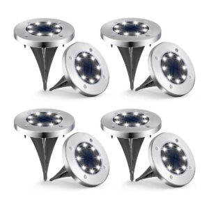 UFOND Paquete de 8 luces solares de tierra luces solares_1